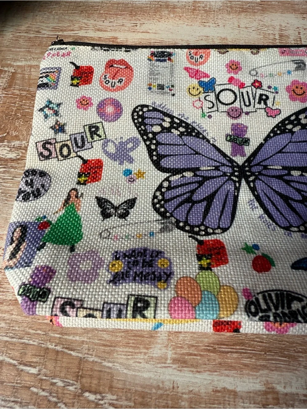 Olivia Rodrigo SOUR Butterfly Cosmetic Bag Pencil Pouch